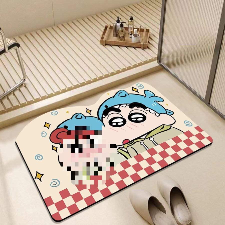Коврик для ванной Crayon Shin-chan быстросохнущий диатомовый коврик для пола - Нескользящий впитывающий коврик для ног