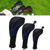 3Pcs Golf Club Head Cover Mesh Golf Club Headcovers with Interchangeable No. Tags 3 4 5 6 7 X for Fairway Woods Driver Hybrids