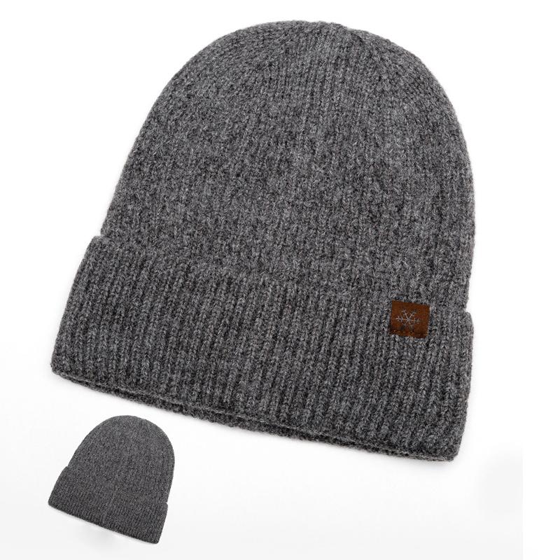 Большая шерстяная шапка мужская осенне-зимняя бархатная теплая вязаная шапка для езды на велосипеде ветрозащитная защита ушей холодостойкая шапка