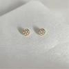 925 Sterling Silver Real Gold Plating 14k Gold Japanese Crystal Stud Earrings Women Small Cute Birthday Jewelry