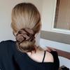 Изысканная шелковистая резинка для волос для женщин, кольца для волос, элегантные присборенные шелковистые скранчи, большая резинка для волос
