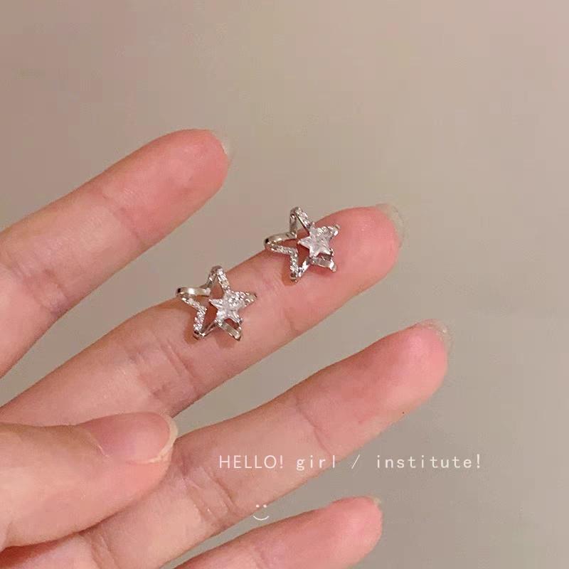 iF ME 3 пары/компл. серьги-гвоздики со звездами и бабочками, набор для женщин, серебряные серьги с кристаллами циркона, аксессуары, ювелирные изделия
