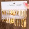 New Arrival Stylish Silver Earrings Suit Fashion Inlaid Pearl Earrings Circle Simple Cold Style Ear Ring