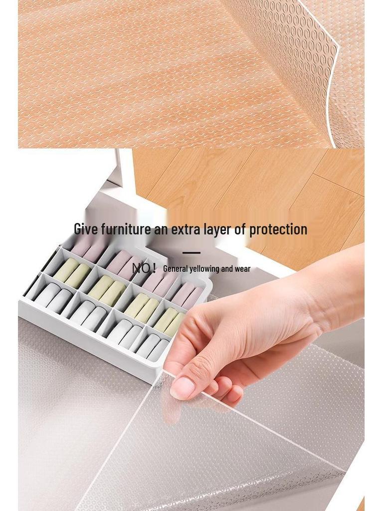 Водонепроницаемый вкладыш для шкафа и ящика против плесени - Влагостойкий, маслостойкий и нескользящий коврик для использования на кухне и в гардеробе.