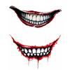 Trunk Decal Graffit Mouth Sticker Car Decal Joker Graffit Car Sticker Skeleton Metal Car Sticker