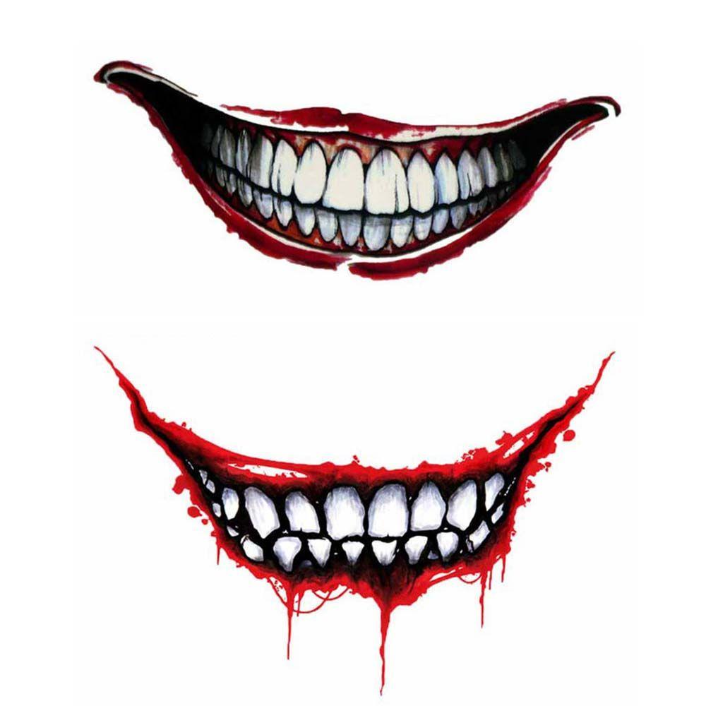 Trunk Decal Graffit Mouth Sticker Car Decal Joker Graffit Car Sticker Skeleton Metal Car Sticker