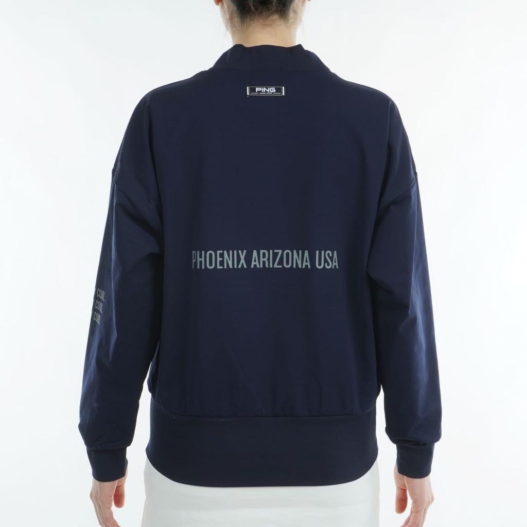 Ping Apparel Women's Long Sleeve High Neck Shirt (Moisture Wicking, Quick Drying, UV Protection) / Golf / 622-4162104 120_Navy L