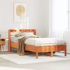 Vidaxl Каркас кровати без матраса, Вощеный коричневый, 75x190 см, Сосновый