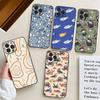 Милый рисунок для iPhone 13,17,11,12,16,14,15,Plus,Pro Max Мягкий силиконовый черный чехол для телефона