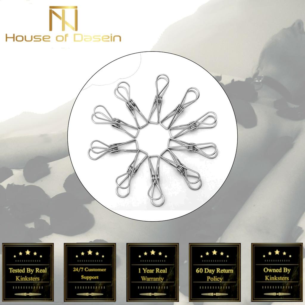 Stainless Steel Clothes Pegs Nipple Clamps Breast Play   Restraints Nipple & Clitoral Toys