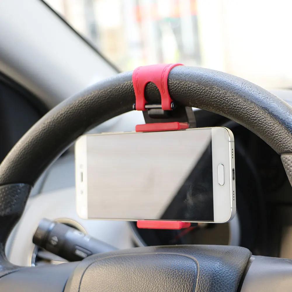 НОВЫЙ Автомобильный Кронштейн Мини Вентиляционное Отверстие Клипса на Руль Крепление Держатель Мобильного Смартфона Поддержка GPS Навигатор Подставка Автоаксессуары