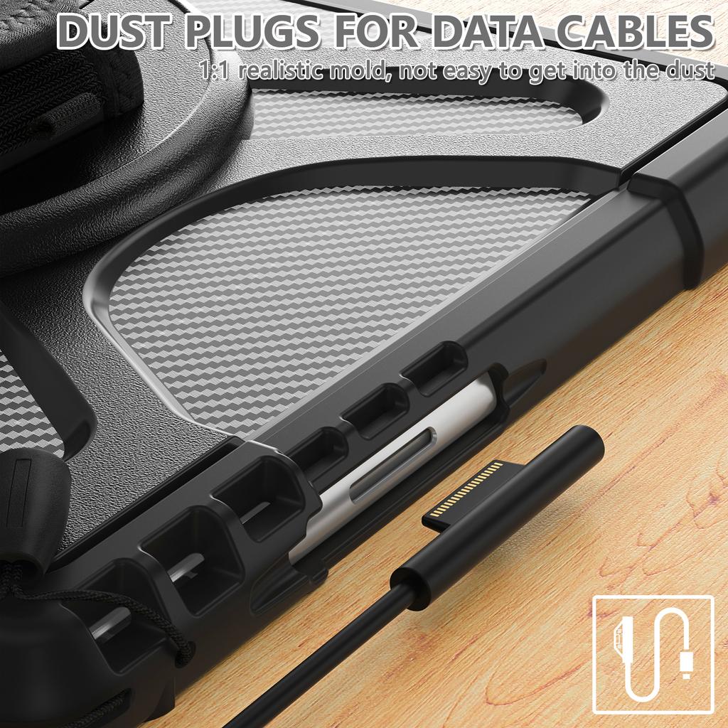 Case For Microsoft Surface Pro 9, Rotating Cover for Surface Pro 9 8 7 6 5 4 Hand Strap KickStand Cover for Surface GO2 Go3