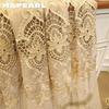 1 шт. NAPEARL в европейском стиле, роскошная ажурная вышитая полупрозрачная занавеска, коричневый тюль для гостиной, спальни, украшения окна, домашнего декора