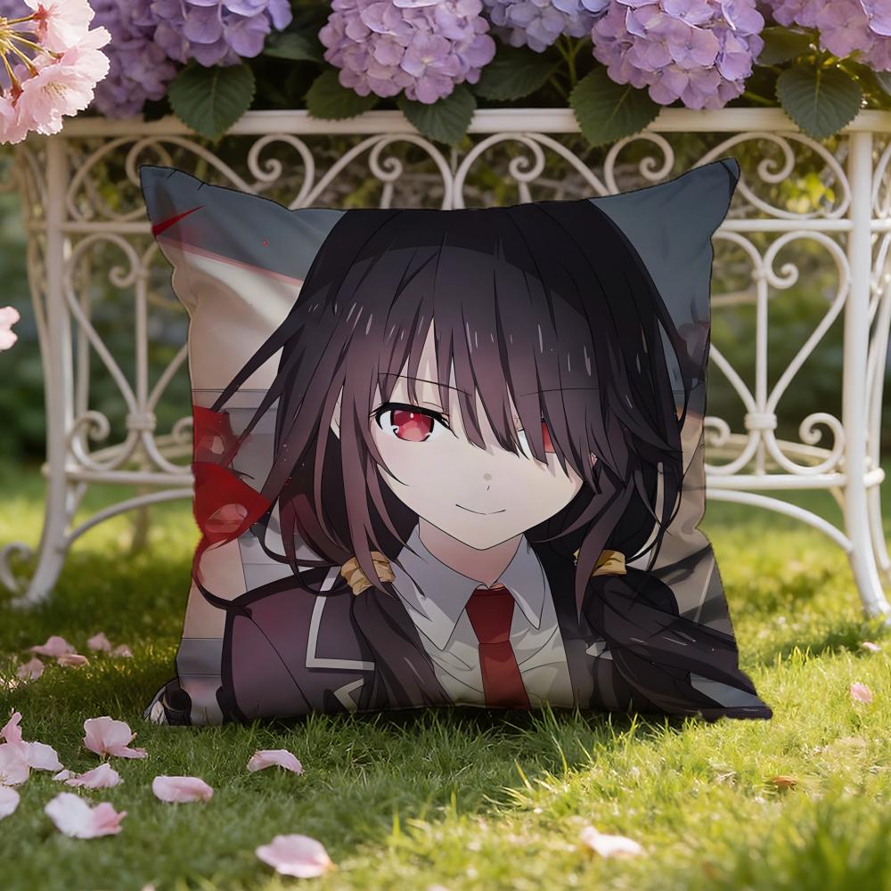 Аниме D-Date A Live Наволочка для подушки Домашняя и автомобильная Двухцелевая наволочка: Двусторонняя конструкция для максимального комфорта