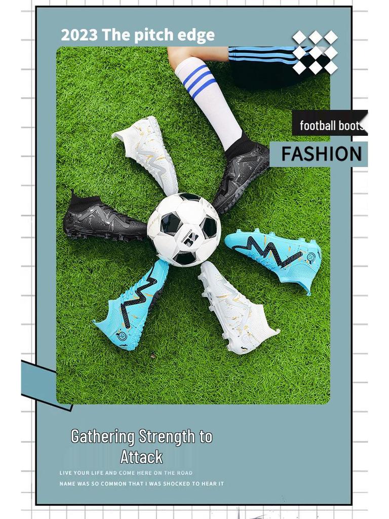 Children's TF Football Shoes: Men's Outdoor Non-slip Breathable Training Sneakers for Turf