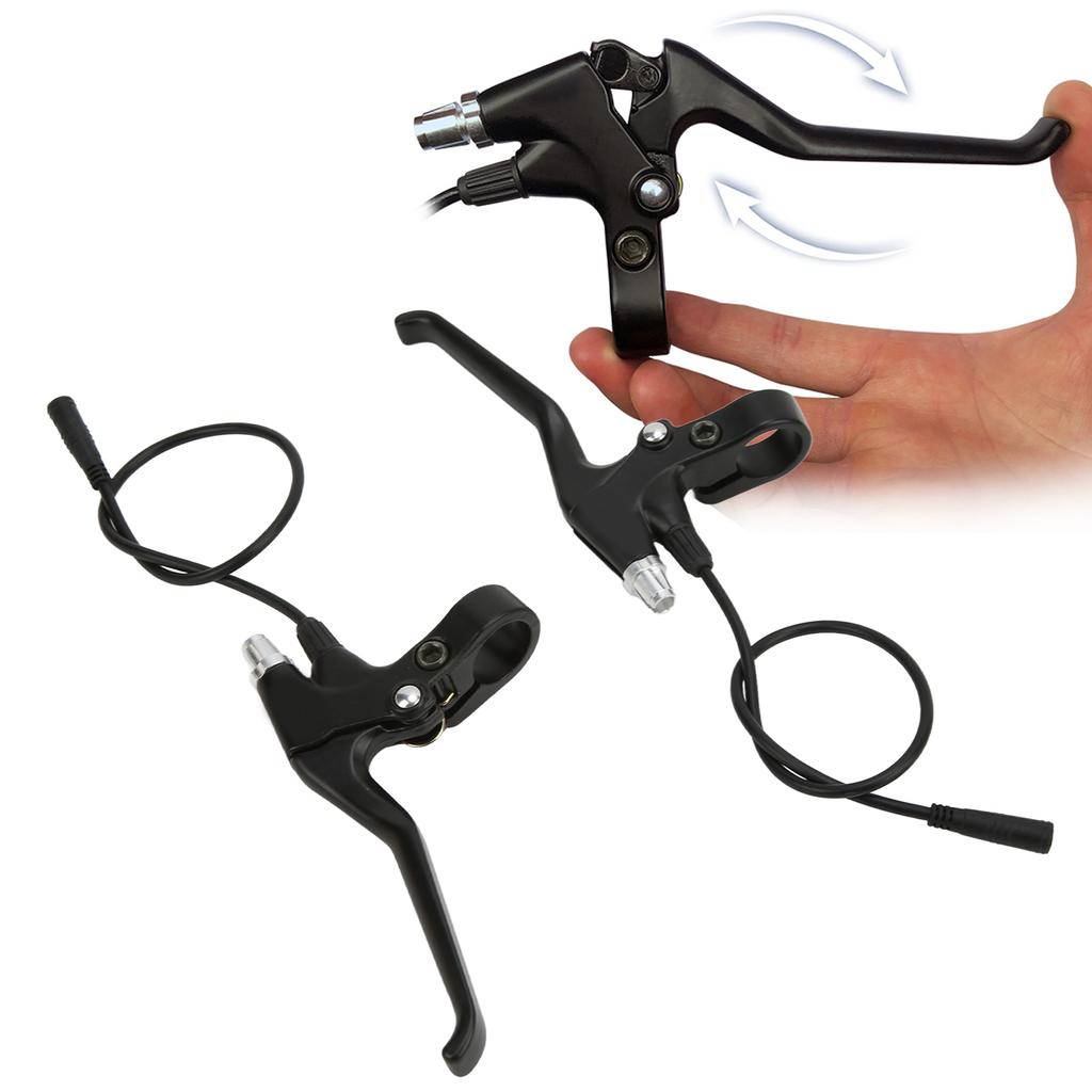 Electric Bike Brake Lever, Aluminum Alloy Brake Handle with Waterproof Plug, for 72V Electric