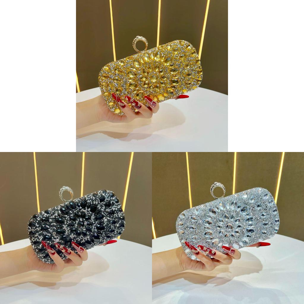 Minimalist Evening Clutch With Rhinestone Embellishments For Formal Events