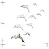 3D Decorative Wall Stickers, Dolphin Mirror Stickers, Self-Adhesive Removable