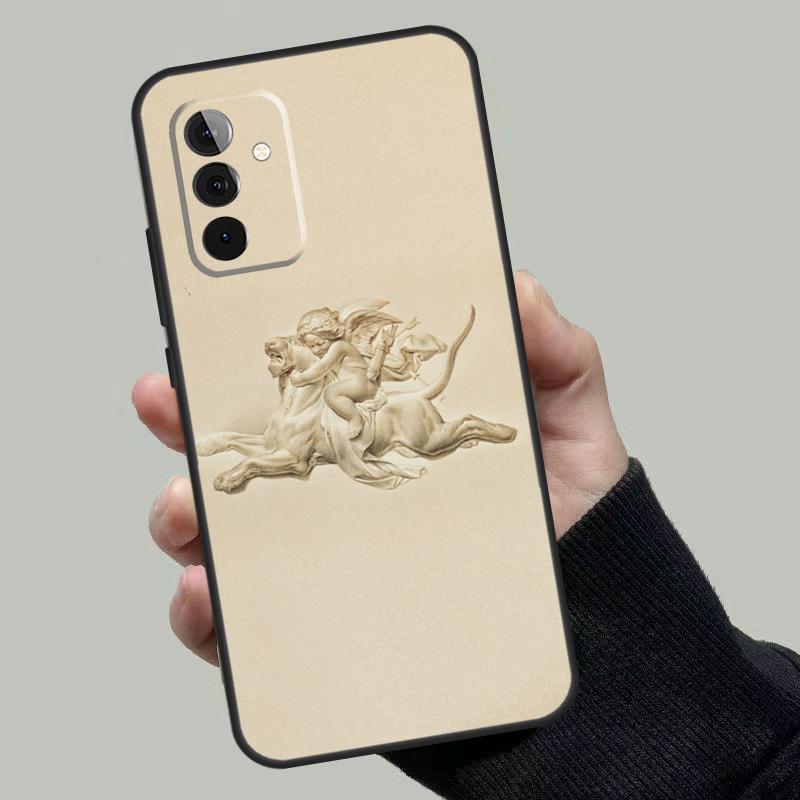 Художественный футляр-пенал Ангел Купидон для Samsung Galaxy A55 A35 A15 A52 A32 A12 A16 A26 A36 A56 A53 A33 A13 A14 A34 A54 A17