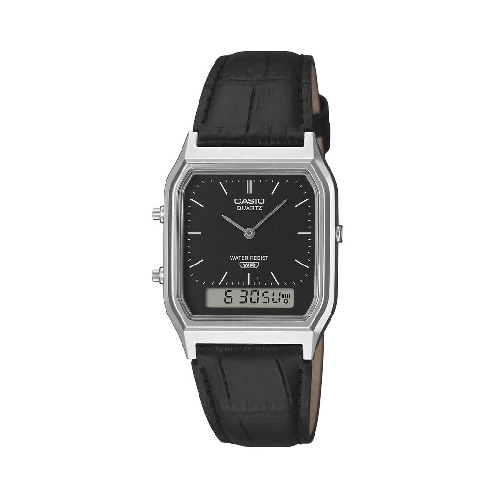 CASIO Ana-Digi Quartz Wrist Watch Vintage Series AQ-230 Series Unisex Dual Time, Classic