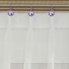 2026 Best!! Purple Shower Curtain Hook Acrylic Metal Hooks for 12Pcs Bathroom Use
