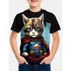 Летняя детская новая модная футболка с 3D-скрипкой, цифровым принтом, круглым вырезом, коротким рукавом, свободная дышащая футболка