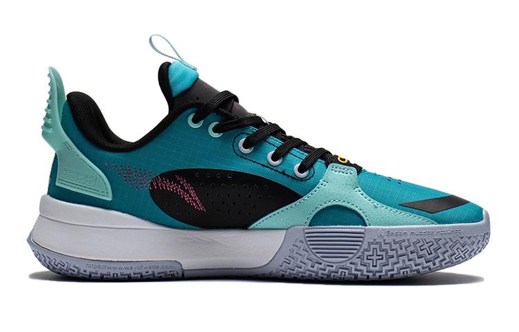 Li Ning All City 10 Youth Edition Wade Slip Resistant Abrasion Resistant Low top Children's Basketball Shoes Blue Black ABPS009-4