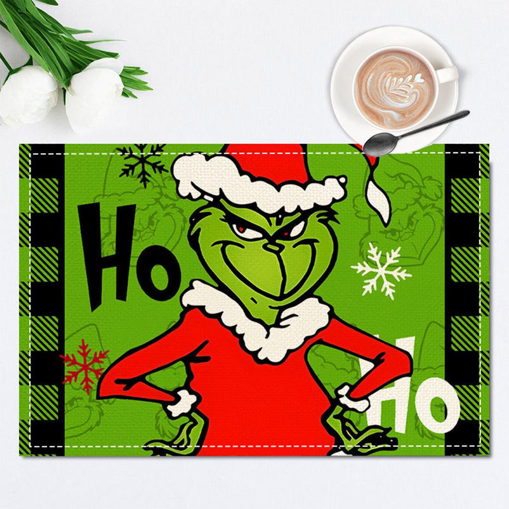 Christmas Series Creative Printed Meal Mat Cartoon Elderly Table Mat Christmas Tablecloth Mat