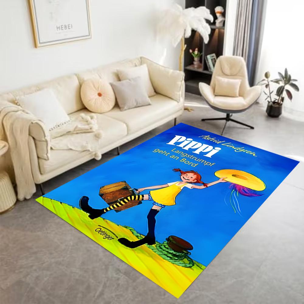 Through Sky. Area Rug Perfect for Hallway Study room Balcony Entryway Anti-slip Rug Anime Office Decor Wedding Party Gift
