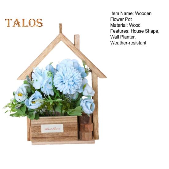 Деревянное настенное кашпо с искусственными цветами, искусственные цветы в горшках, домашний декор для стен, искусственные растения в горшках для сада, патио, гостиной, спальни, украшения