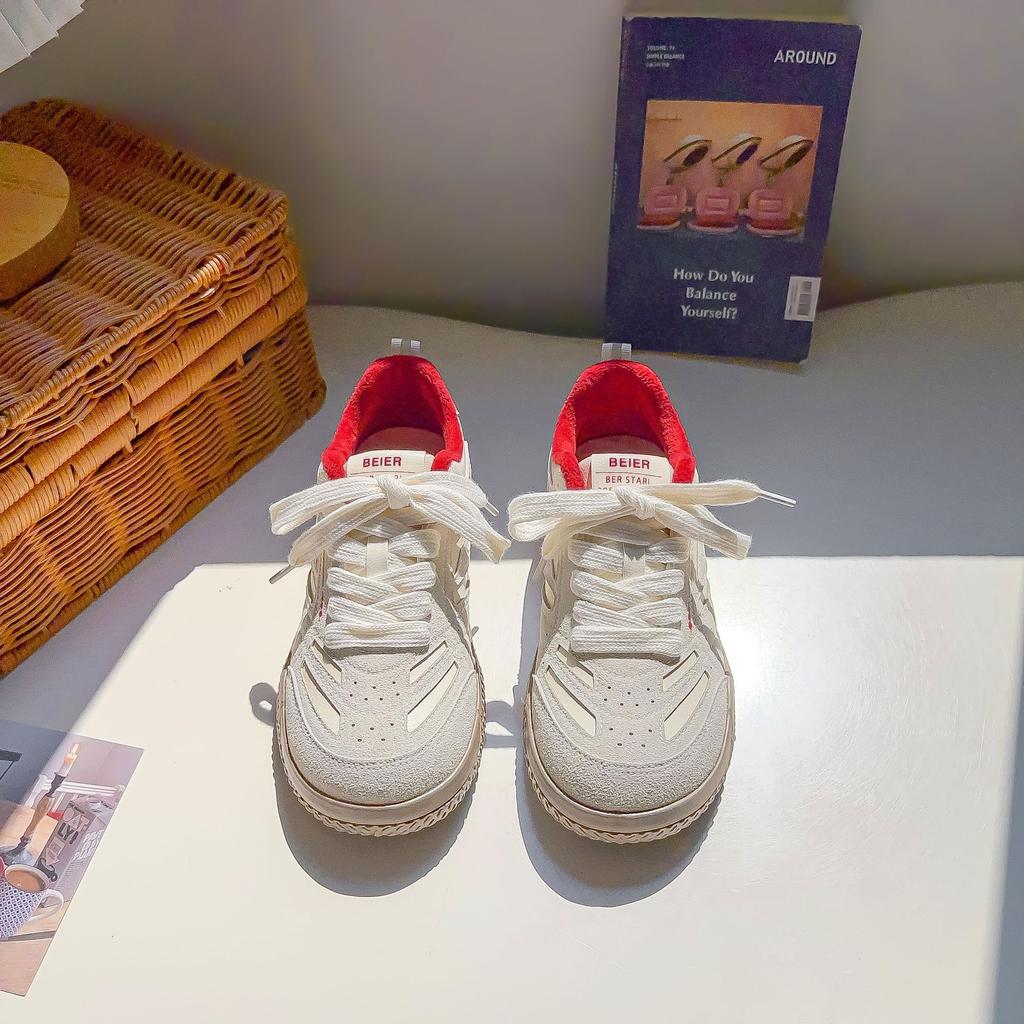 Belle fleece board shoes mango head platform white shoes winter cotton shoes student warm two cotton shoes