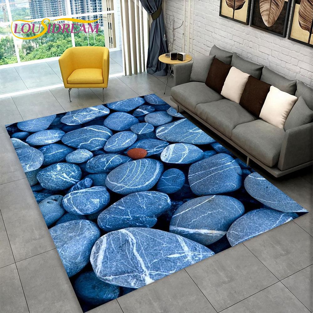 3D каменный след, пляжная галька, ковер, ковер для дома, гостиной, спальни, дивана, коврик для кухни, декор, нескользящий напольный коврик