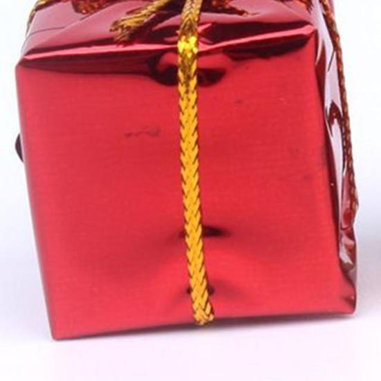 12 шт. Рождественские блестящие мини-коробочки, елочные украшения, миниатюрные подарочные коробки, подвесные украшения для Рождества, дня рождения, свадьбы, праздничных вечеринок