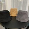 New Suede Bucket Hat Women's Trend Versatile Autumn and Winter Bucket Basin Hat