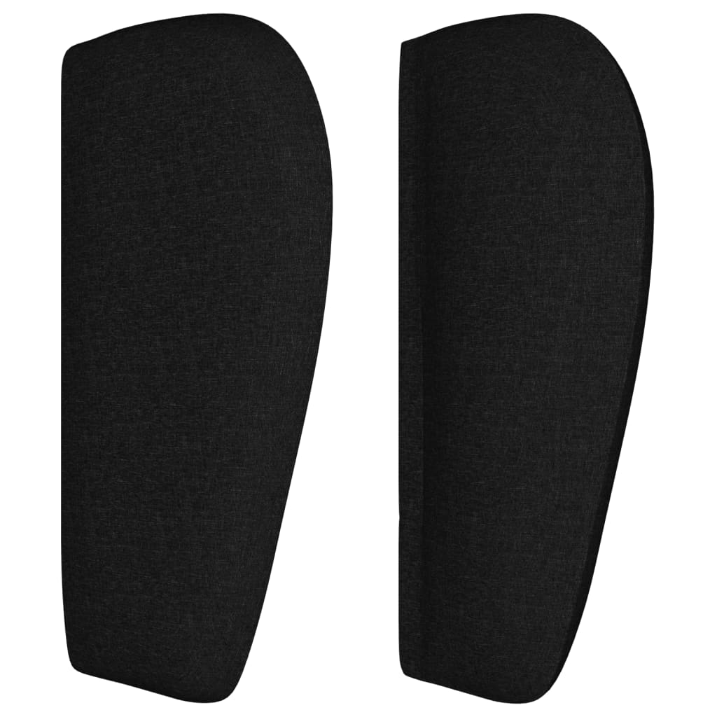 Headboard with Ears Black 83 x 23 x 78 88 cm Fabric