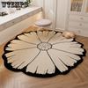 American Style Round Carpet Bedroom Bedside Carpet Anti Slip Foot Mat Light Luxury Floor Mat