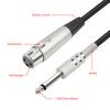 XLR Female To 1/4 (6.35mm) TS Mono Jack Mic Cord Unbalanced Microphone Cable Jack 6.35mm TS 1/4 Male To XLR Female Mic Cable