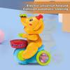 Baby Drumming Elephant Car Toy with Music Light Blowing Ball Infant Elephant Vehicle
