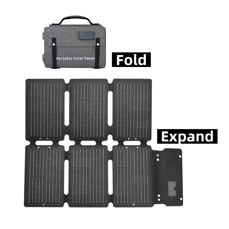 NEWSMY A60 60W Portable Foldable Solar Panel Charger USB Type‑C DC Port with DC Adapter Kit 24% Conversion Efficiency Waterproof Outdoor Camping