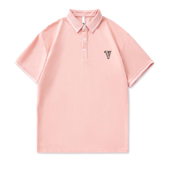 Мужская летняя новая свободная футболка-поло с коротким рукавом, мужская тонкая футболка с коротким рукавом и лацканом