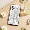 Famous City Sketch City Map Phone Case For Samsung S26,S25,S24,S21,S22,S23,S30,Ultra,S20,Plus,Soft Silicone Black Cover