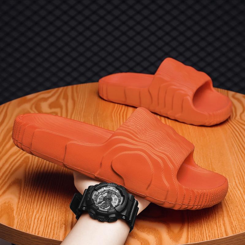 Летние новые домашние тапочки для мужчин и женщин, мягкие пляжные тапочки для влюбленных из ЭВА, удобные туфли на толстой подошве и платформе, большие размеры