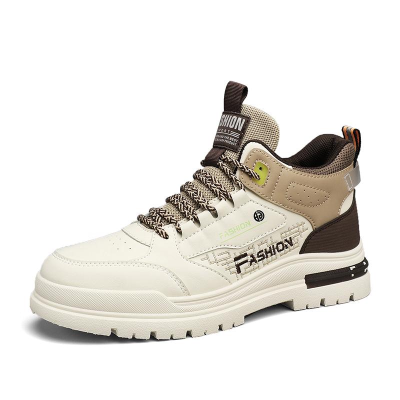 Autumn and Winter New Men's High-top Thick-soled Martin Boots Casual Leather Surface Retro Short Boots Tooling Outdoor Men's Shoes