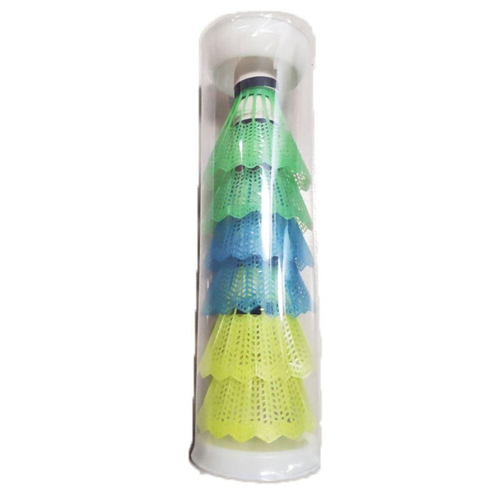 Многоцветный ветрозащитный бадминтон 6/12 шт. портативный пластиковый волан для бадминтона мяч в помещении и на открытом воздухе