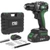 Brushless Power Drill Set, 575 In.lbs Drill Driver, 20+1 Max Torque, 3/8" Keyless Chuck, 2pcs Battery & Charger with Storage Box