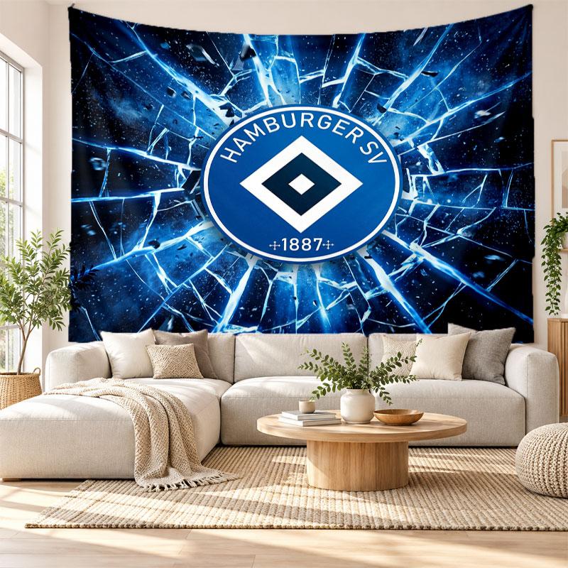 Hamburger SV Football Wall Tapestry, Soft Fabric Wall Hanging, Decorative Backdrop For Bedroom Home Wall Art