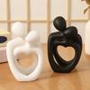Couple Sculpture Minimalist Resin Hugging Lovers Statue Desktop Abstract Couple Statue for Home Decor Anniversary Valentine's Day Gift