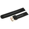 Pasek Gumowy Do Zegarka U27 - Czarny/Rosegold - 18Mm