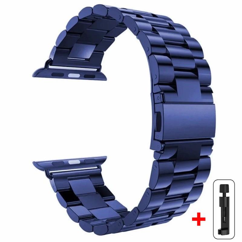 Металлический ремешок для Apple Watch Band 46мм 42мм 44мм 40мм 45мм 41мм Браслет из нержавеющей стали iWatch Серия 10 9 8 7 6 SE2 Ultra 49мм
