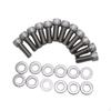 12x Exhaust Pipe Studs Nuts Fastener Bolts with Washers Hardened Sturdy 304 Stainless Steel Car